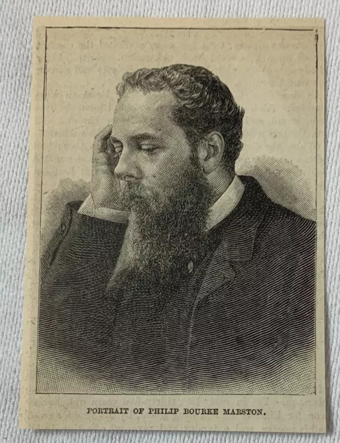 1886 Revista Grabado ~ Philip Bourke Marston, Inglés Poeta