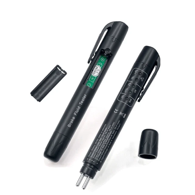 Auto Liquid testing Brake Fluid Tester pen 5 LED indicator display for DOT3/DOT4