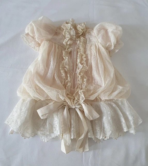 Magnifique Robe Ancienne  de Poupée Jumeau taille 10
