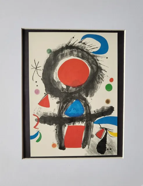 Joan Miro "Picde La Mirandole"  Matted offset Lithograph Limited Ed. 1991