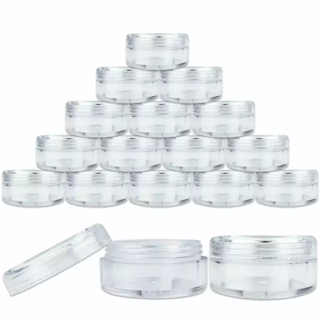 30-100pcs Plastic Sample Bottle Cosmetic Empty Pot Jar Cream Lip Balm Container