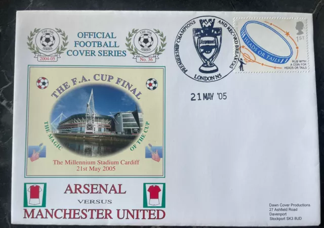 Arsenal v Manchester United FA Cup Final 2005 Dawn First Day Cover