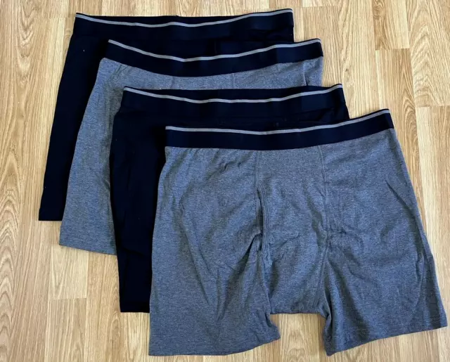 4 x Kirkland Signature Men's Cotton Boxer Trunks Underwear Size SMALL 28-30"