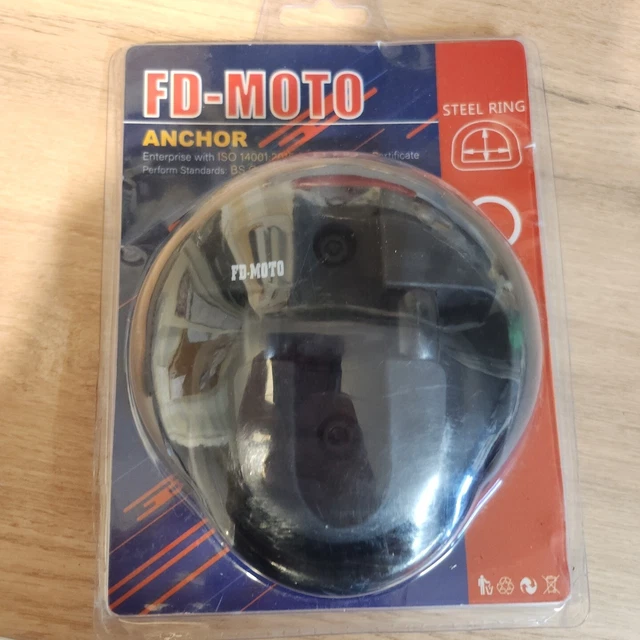 FD-MOTO Flip Up/Down acciaio catena a parete terra ancoraggio serratura moto con 4 bulloni