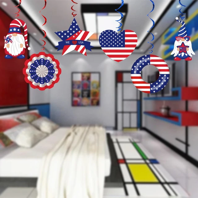 Decorazioni 4 luglio vortice da appendere 4 luglio vortice decorazioni lucide calde