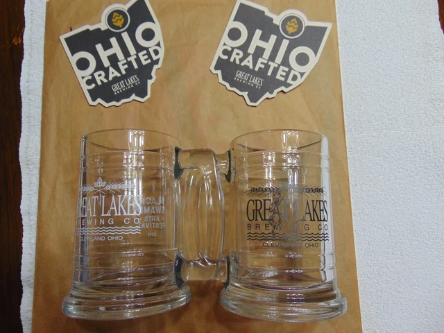 Set of 2 of the GREAT LAKES BLACK SWAMP,  Bowling Green, Ohio, Beer Mugs