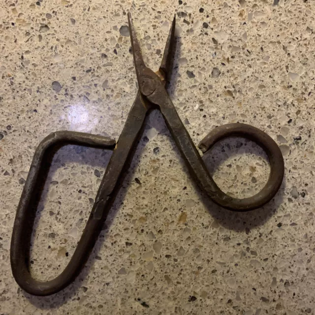 Vintage Primitive Hand-forged Tongs—Very Old, Totally Unique!