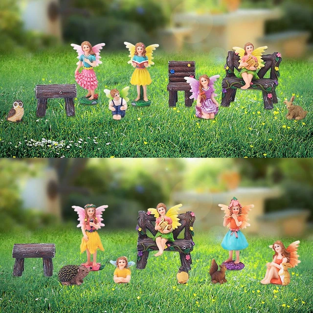 Sculpture Rabbit Garden Gnomes Outdoor Fairy Garden Accessories Fairy Figurines