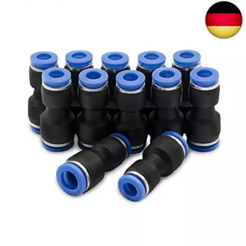 Bwintech 12 Pcs 6mm bis 8mm pneumatische gerade Verringerung Push to Connect