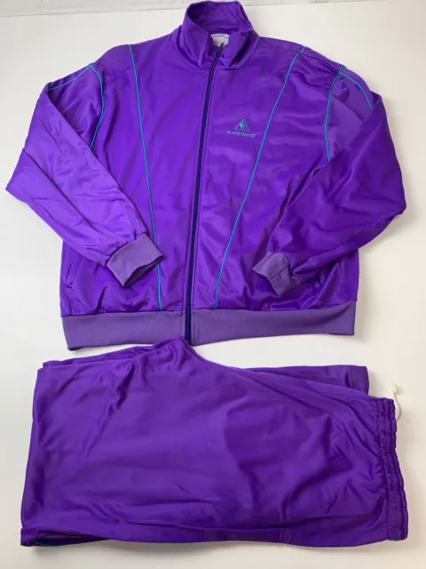 MEN S VINTAGE LE COQ SPORTIF Full Set Tracksuit Purple XL 80 s or 90 s 49.90 PicClick UK