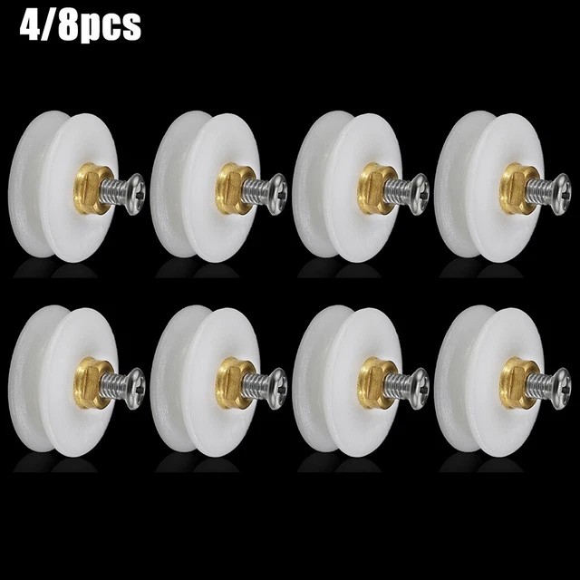 4/8pcs Shower Door Rollers Wheels Runner Bathroom Replacement Wheel Brass Pack