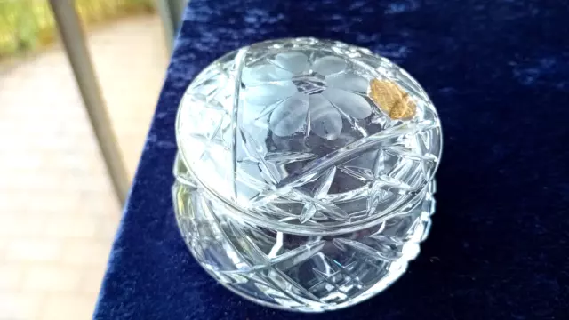 Kristall Deckel Schale - Zucker / Marmelade - VINTAGE - dekorativ