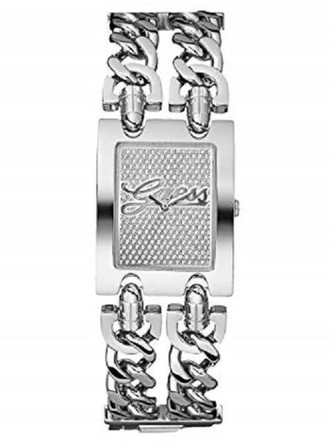 New Authentic GUESS SILVER-Tone Multi-Chain Bracelet Watch U85106L1 NEW WITH TAG