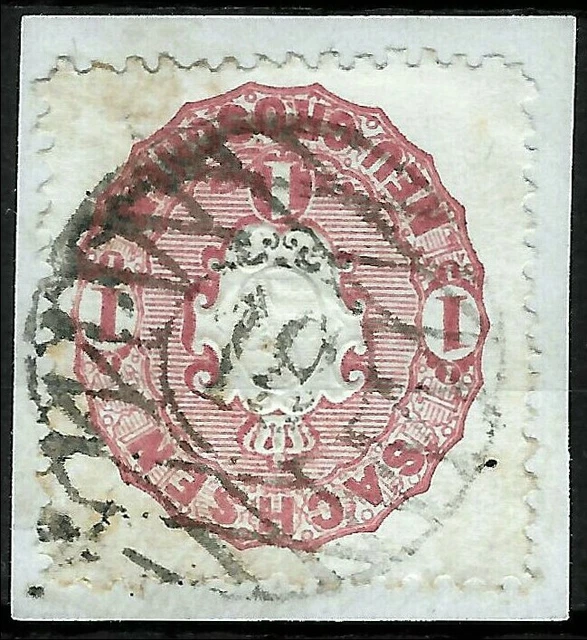 SACHSEN 1863; MiNr. 16a ; 1 Ngr.; BPP geprüft; N19 Meißen