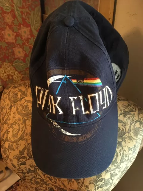 Pink Floyd Baseball Cap Dark Side Of The Moon Official 2010 Navy Strapback Hat