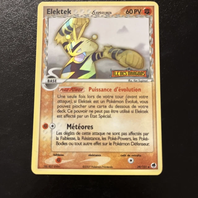 Carte Pokemon - Elektek Reverse - 29/101 - Ile Des Dragons - FR