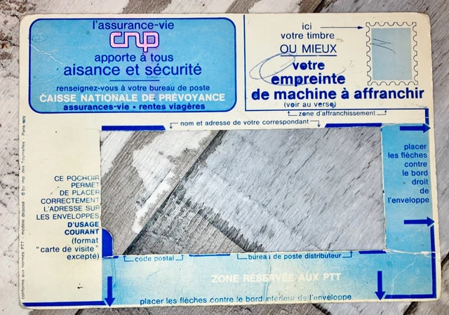 POCHOIR ENVELOPPE POUR adresse code postal La Poste CNP EUR 10,00 ...