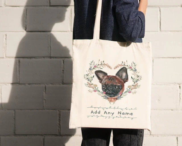 Personalised Brussels Griffon Dog Cotton Tote Bag - Add A Name