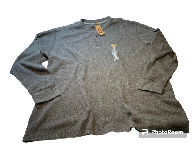 Foundry 3XL Big & Tall NewwTags Waffle Heathered Waffle Thermal Henley Men Shirt