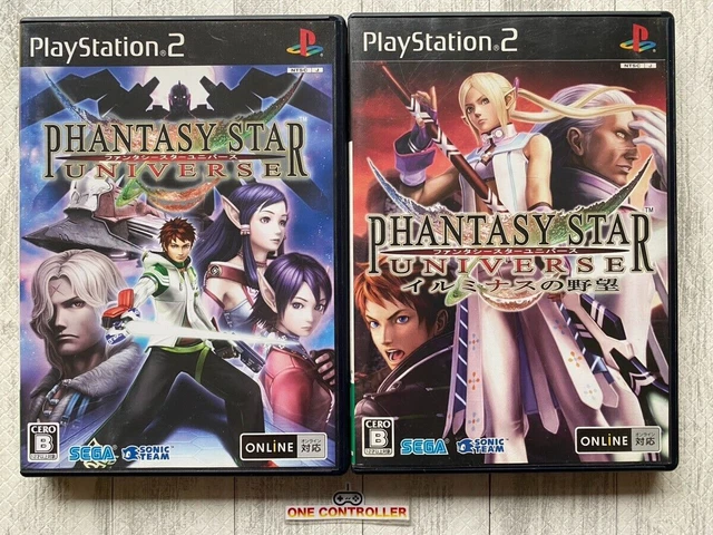 SONY PS2 Phantasy Star Universe & Universe Iruminasu no Yabou set from Japan