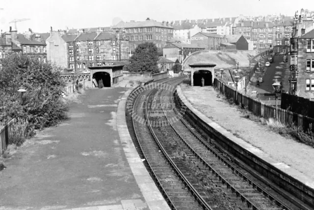 PHOTO BR British Railways Station Scene - PARTICK WEST 1964 4
