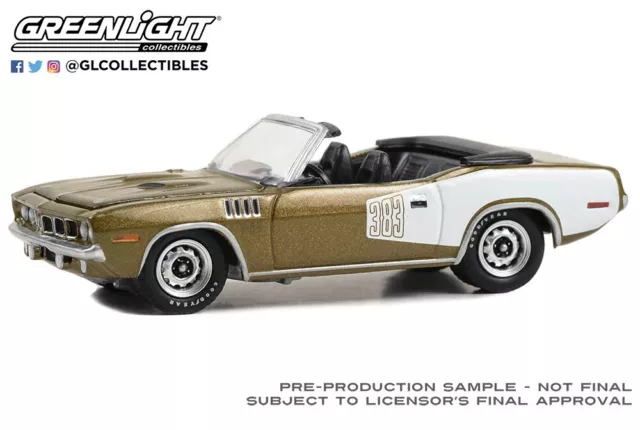 Greenlight 1:64 Barrett-Jackson 1971 Plymouth Cuda Convertible (Gold) 37300-E