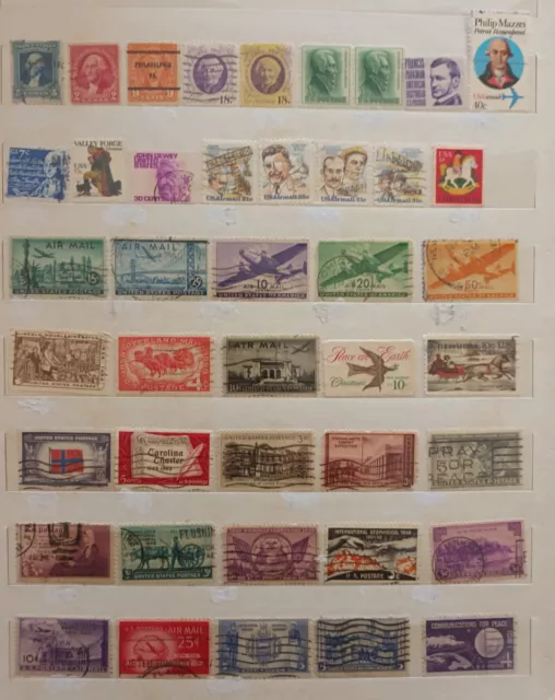 A Collection of Stamps of United States - 5 pages (3020)