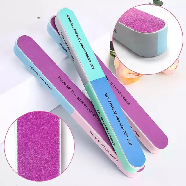 Nail File Buffer Set for Manicure Pedicure Double Sided, 7 Way Shape & Shine