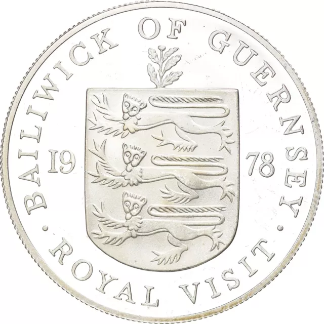 [#866953] Münze, Guernsey, Elizabeth II, 25 Pence, 1978, STGL, Silber, KM:32a