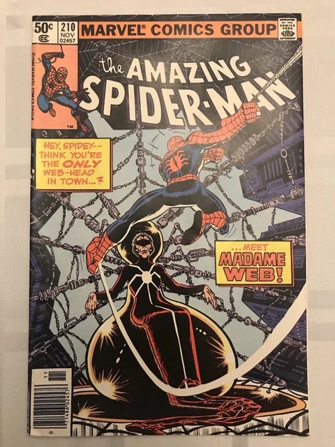AMAZING SPIDER-MAN #210 NEWSSTAND KEY 1st APPEARANCE & ORIGIN MADAME WEB MARVEL