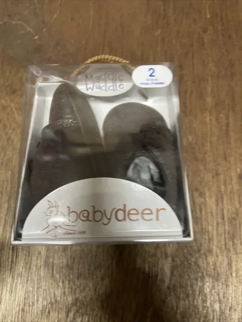 Baby Deer Shoes~Genuine Leather~brown~Size 1 (3-6Months) Brand NEW~