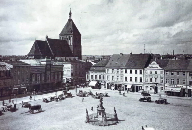 Köslin/ Koszalin- Markt und Marienkirche (Pommern) 1928