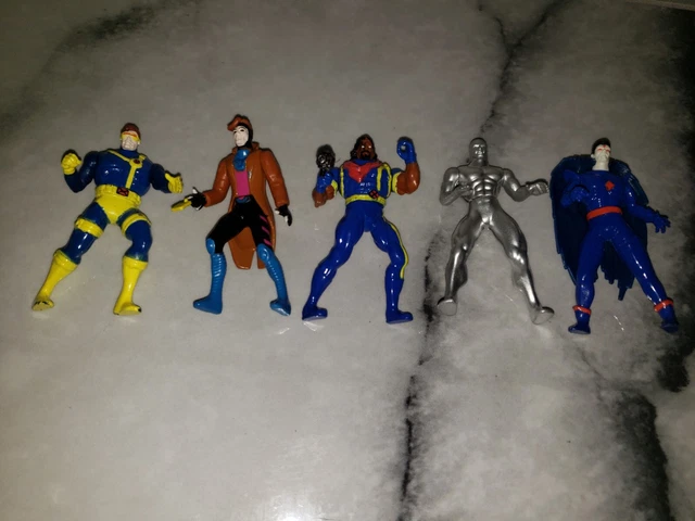 ToyBiz Marvel X-Men Steel Mutants Die Cast 3" Figure 1994 , 5 Figures In Lot