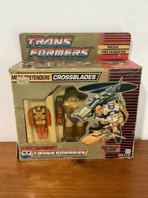 Vintage 1988 Transformer G1 Mega Pretenders Crossblades in Original Box HTF