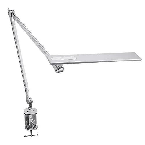 LED Architect Desk Lamp, Clamp on Drafting Table Lamp, Eye-Caring Metal Swing