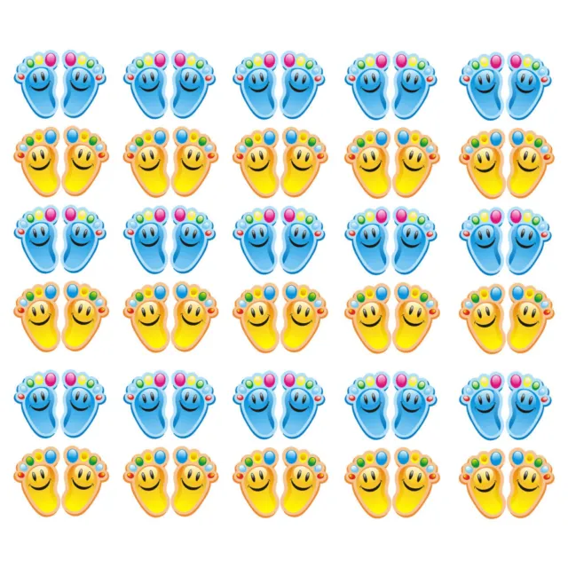 30 Pairs Empreintes De Pas D'enfants Stickers Matériau Composite