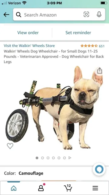Dog Wheelchair - For Small Dogs 11-25lbs - By Walkin' Wheels