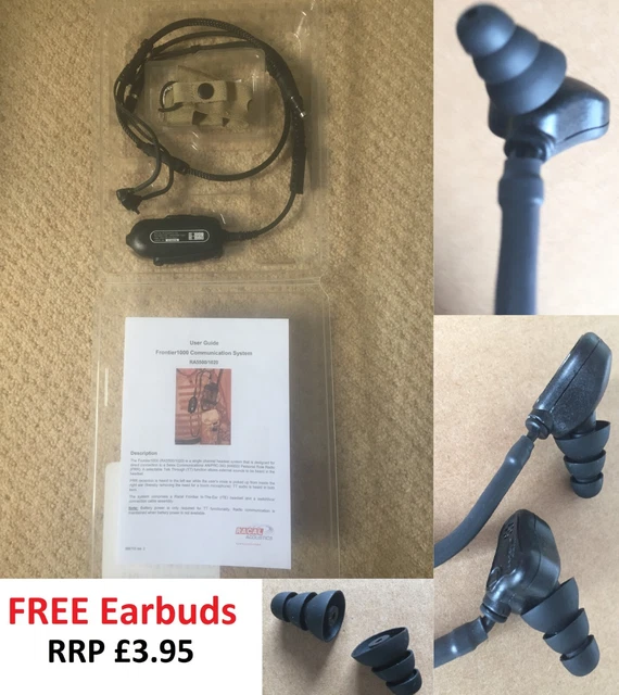 4x Racal Acoustic / Esterline Frontier RA5500/1020 Bowman EZPRR H4855 Headsets