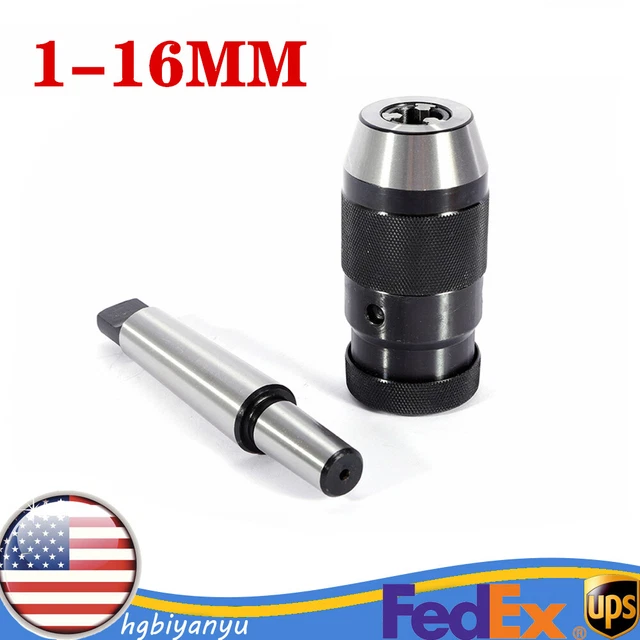 Lathe Drill Chuck + Arbor 1-16MM 1/32"- 5/8" Keyless For Milling Machine MT3-B18