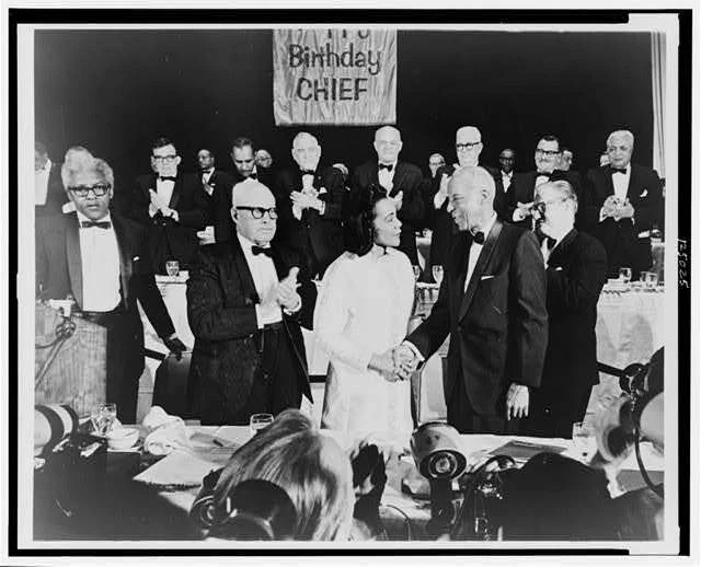 Coretta Scott King,A. Philip Randolph,Bayard Rustin,George Meany,Rockefeller