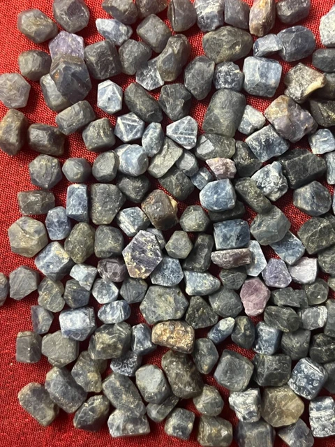 Blue Sapphire Record Keepers 10 pcs - 35 + ctw. Natural Raw Rough. Origin: South