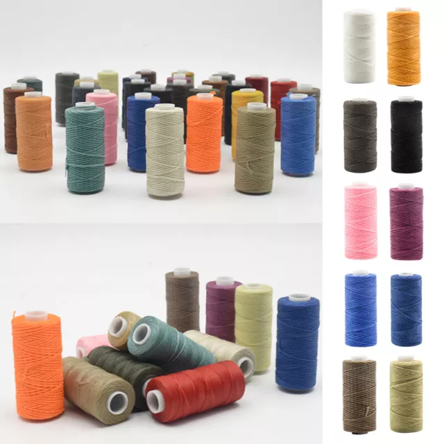 150D 0.8mm Hand Stitching Handicraft Flat Waxed Thread Sewing Line Cord  Leather
