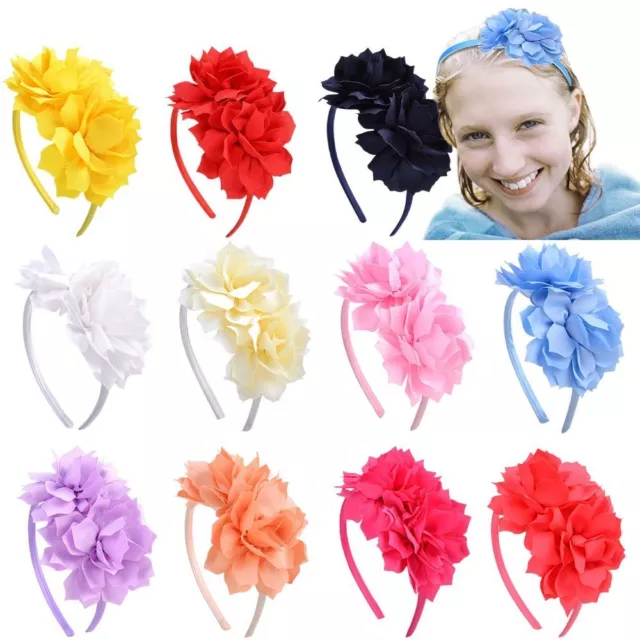 Hair Accessories Big Flower Headband Bows Hair Hoop  Children Girls