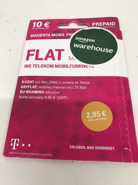 Carta SIM prepagata Telekom MagentaMobil senza vincolo contrattuale I incl. 500 MB