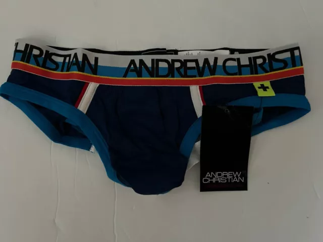 Andrew Christian Almost Naked Locker Room Jock With Show It Size XS Blue