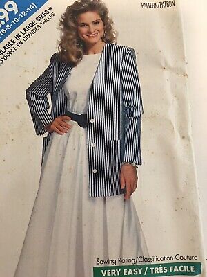 1980s Butterick 3876 VTG Sewing Pattern Womens Skirt Top Size 6 8 10 12 14