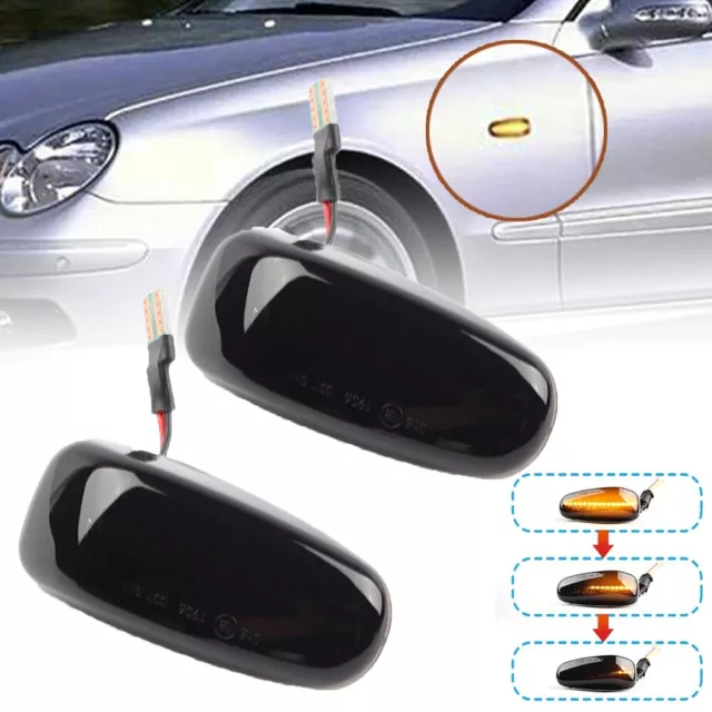 For BENZ CLK W202 W210 W208 Vito W638 R170 LED Side Marker Blinker Dynamic Light