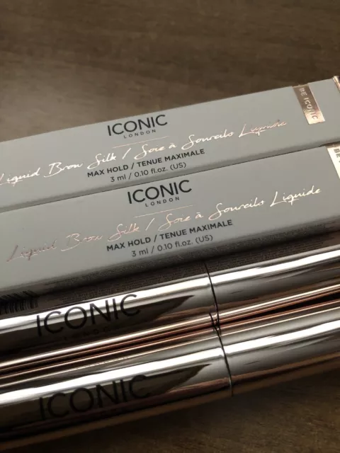 ICONIC London Liquid Brow Silk - 3ml - X 2 Universal Clear - New 🤍