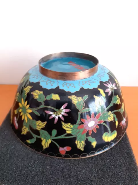 Antique Chinese Cloisonne Bowl Late 19th or early 20th Century