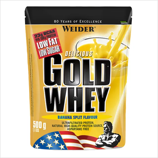 43,98€/kg Weider Delicious Gold Whey Protein Eiweiss, 500g Beutel